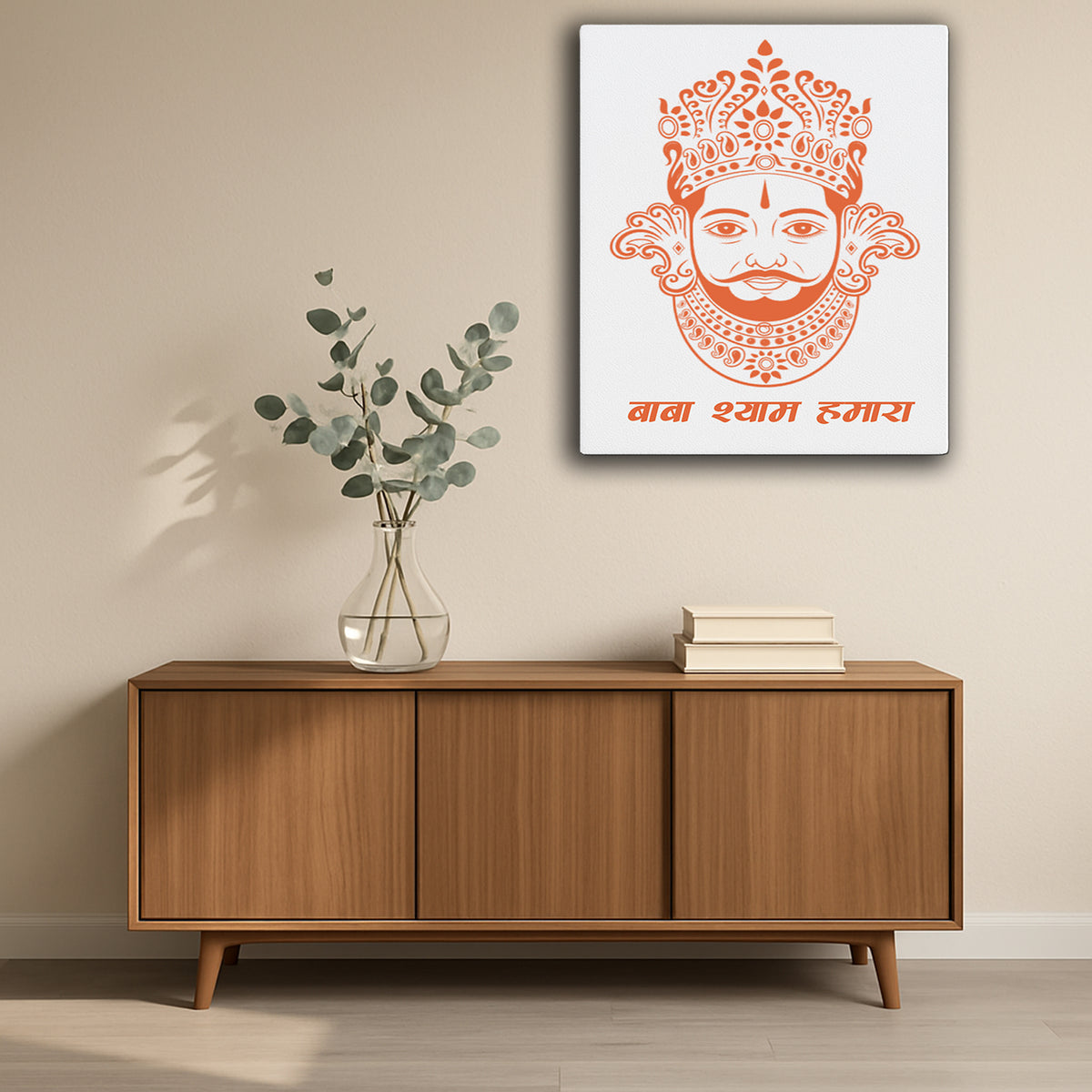 Khatu Shyam Ji Glow In The Dark Frame Divine Blessings Protection Copy premium vinyl sticker product image 2