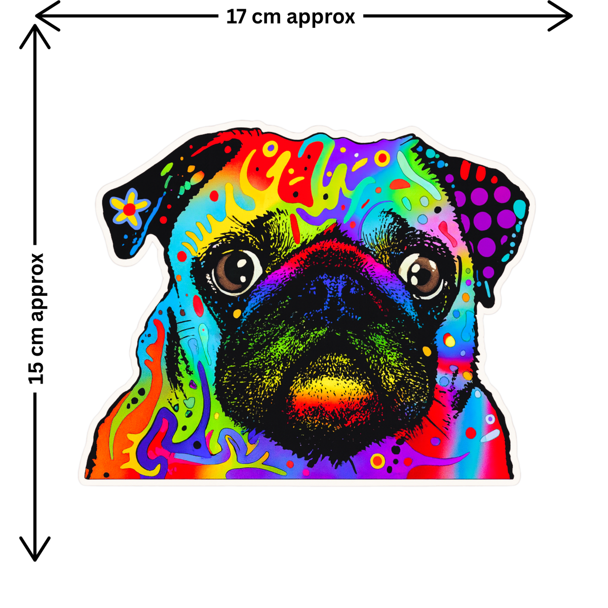Colorful Dog Sticker Neon Art Series Copy premium product image view 2