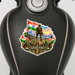 Indian Army Nation First Soldier Sticker Displayed on Black Water Bottle by STIXY