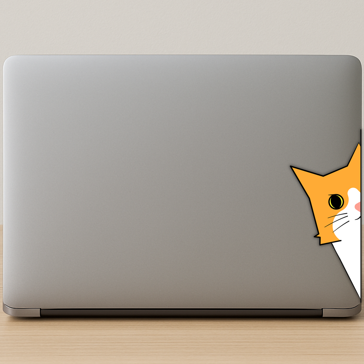 Calico Peeking Cats Laptop Sticker Set Pack Of 2 Waterproof Vinyl Edge Decals For Laptops Tablets Copy premium sticker product image 2