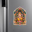 Lord Ganesha Jharokha Waterproof Matte Vinyl Sticker Applied on Cupboard by STIXY