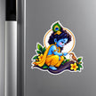 Bal Krishna Waterproof Matte Vinyl Sticker Applied on Cupboard for Spiritual Home Decor by STIXY