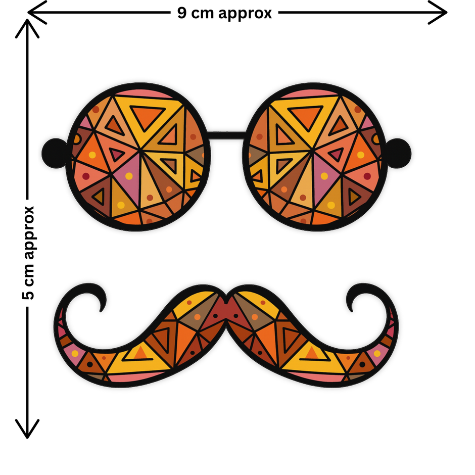 Sun Moon Sunglass Sticker Vibrant Boho Edition Copy premium product image view 2