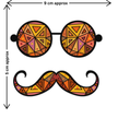 Sun Moon Sunglass Sticker Vibrant Boho Edition Copy premium product image view 2