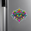 Vibrant Evil Eye Mandala Waterproof Matte Sticker Applied on Cupboard by STIXY