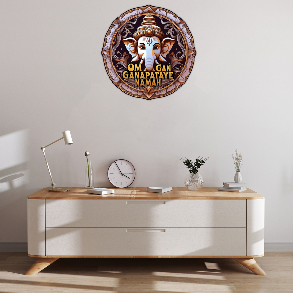 Om Gan Ganapataye Namah Waterproof Ganesha Mantra Sticker premium vinyl sticker product image 5