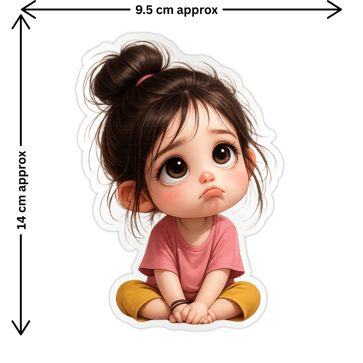 Cute Coffee Girl Aesthetic Sticker 15Cm Matte Vinyl Copy high-quality product image angle 3