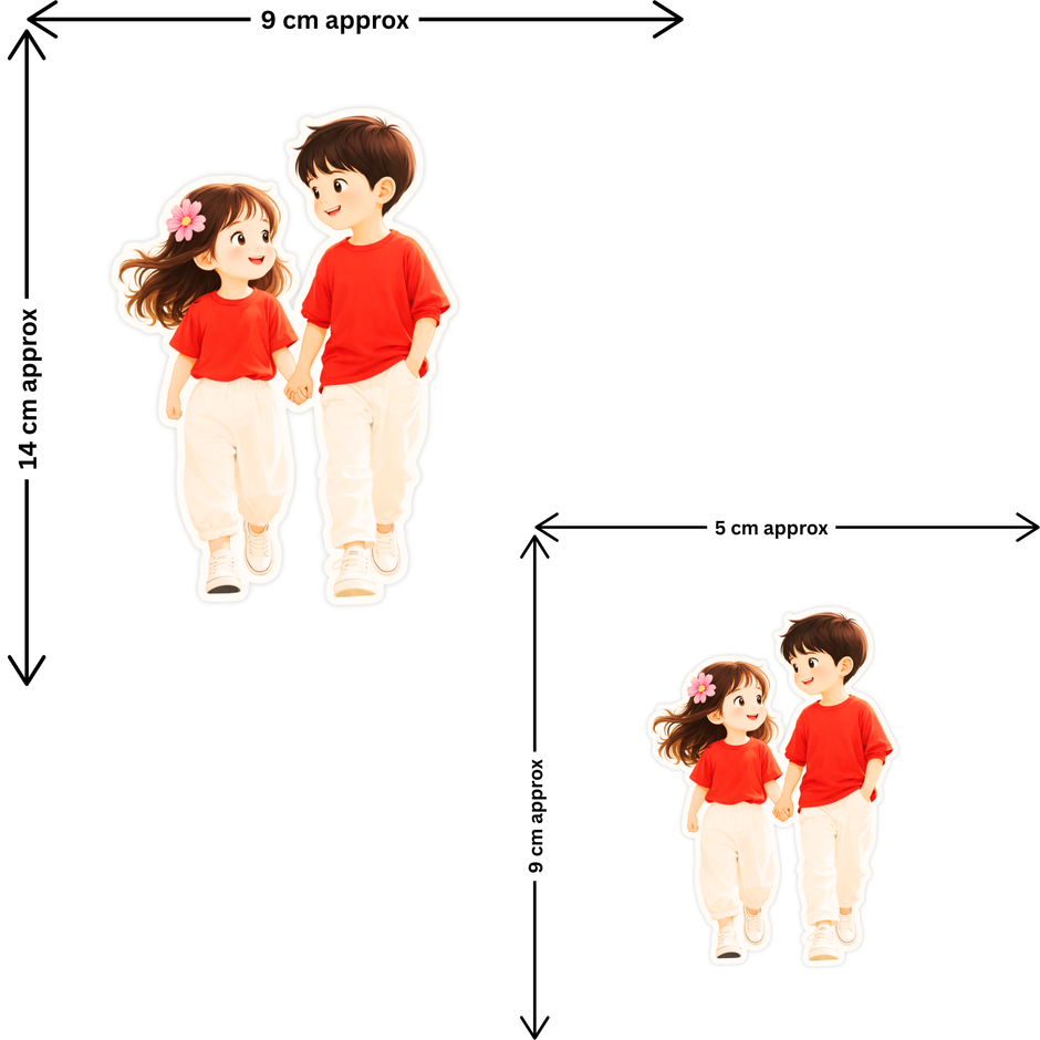 Punjabi Couple Love Sticker 8Cm Waterproof Matte Vinyl Stixy Copy high-quality product image angle 1