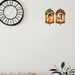Bal Krishna and Radha Jharokha Sticker Pair Applied on Wall for Spiritual Home Decor by STIXY
