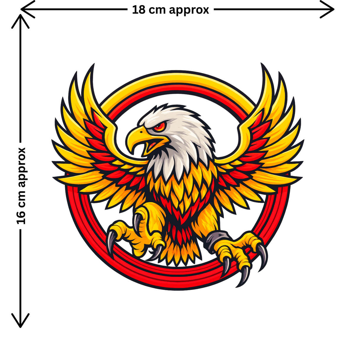 Eagle And Snake Sticker Dual Predator Red Black Vinyl Decal Copy premium product image view 2