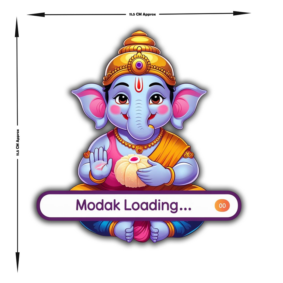 Ganpati On Duty Sticker Waterproof Ganesha Badge Design Protective Hindu Vinyl Copy premium vinyl sticker product image 4