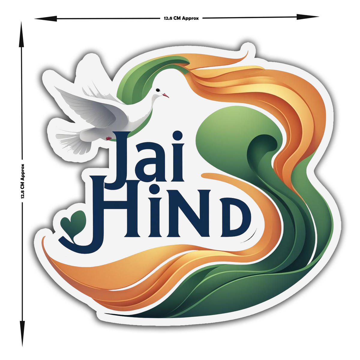 Jai Hind Tricolor Dove Sticker Waterproof Indian Patriotic Vinyl Independence Day Decor premium vinyl sticker product image 4