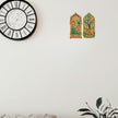 Traditional Indian Folk Art Peacock and Deer Jharokha Sticker Set Applied on Wall for Home Decor by STIXY