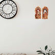 Indian Heritage Royal Couple Jharokha Sticker Set of 2 Applied on Wall for Traditional Home Decor by STIXY
