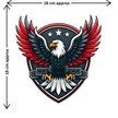 Soaring Eagle Sticker Red Silver Attack Wings Vinyl Decal Copy premium product image view 2