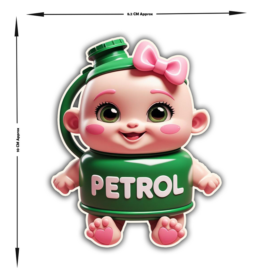 Petrol Baby Funny Sticker Premium Car Bike Fuel Tank Decal Copy 1 premium vinyl sticker product image 4