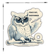 Peace Out Overthinker Owl Sticker Water Resistant Cool Vinyl Sticker premium vinyl sticker product image 4