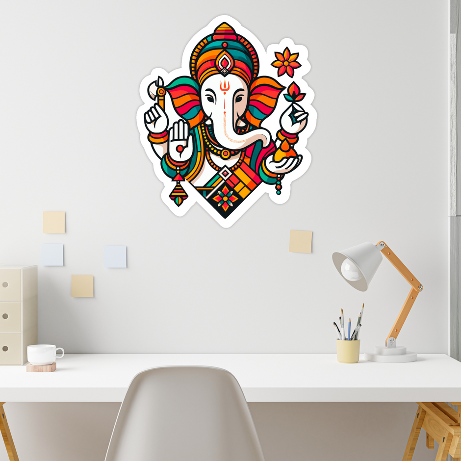Waterproof Lord Ganesha Sticker Vibrant Spiritual Decal Copy premium sticker product image 3