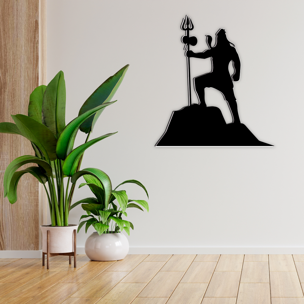 Lord Shiva On Mountain Silhouette Waterproof Sticker Mahadev Trishul Design premium vinyl sticker product image 3