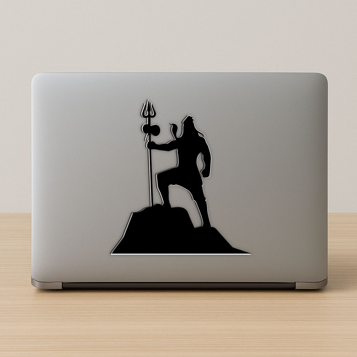 Lord Shiva On Mountain Silhouette Waterproof Sticker Mahadev Trishul Design premium vinyl sticker product image 4