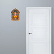 Lord Ganesha Jharokha Sticker Applied Near Door for Indian Home Entrance Decor by STIXY