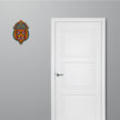 Ornamental Guardian Face Sticker Applied on Door for Traditional Indian Decor by STIXY