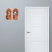 Royal Couple Heritage Jharokha Sticker Set Applied Near Door for Indian Entrance Decor by STIXY
