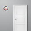 Swan Couple Lotus Love and Harmony Waterproof Matte Vinyl Sticker Applied Near Door by STIXY