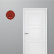 Red Kerala Theyyam Face Mandala Sticker Applied on Door by STIXY