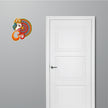 Lord Ganesha Trishul Spiritual Decorative Sticker Applied on Door by STIXY