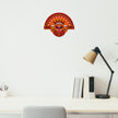 Red Theyyam Face Traditional Folk Art Sticker Applied on Wall by STIXY