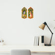Krishna and Radha Traditional Jharokha Sticker Set Applied on Wall for Pooja Room and Indian Home Decor by STIXY