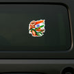 Patriotic Indian Flag Raised Fist Sticker Applied on Car Window by STIXY