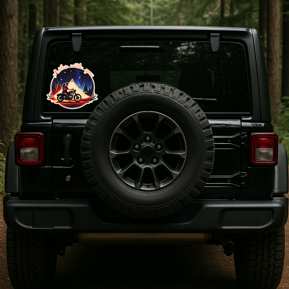 Miles With You Couple Sticker Camping Love Series Copy premium product image view 3