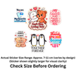 Romantic Love Sticker Set Of 3 Waterproof Matte Vinyl 7 11 Cm Copy high-quality product image angle 2