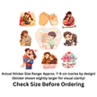 Cute Bunny Push Pull Door Sticker Set Waterproof Matte Vinyl 15 Cm Copy premium product image view 2