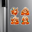 Laughing Buddha Sticker Set of 4 Applied on Cupboard by STIXY