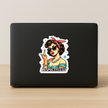 Sea Turtle Sticker Ocean Texture Design Copy premium product image view 3
