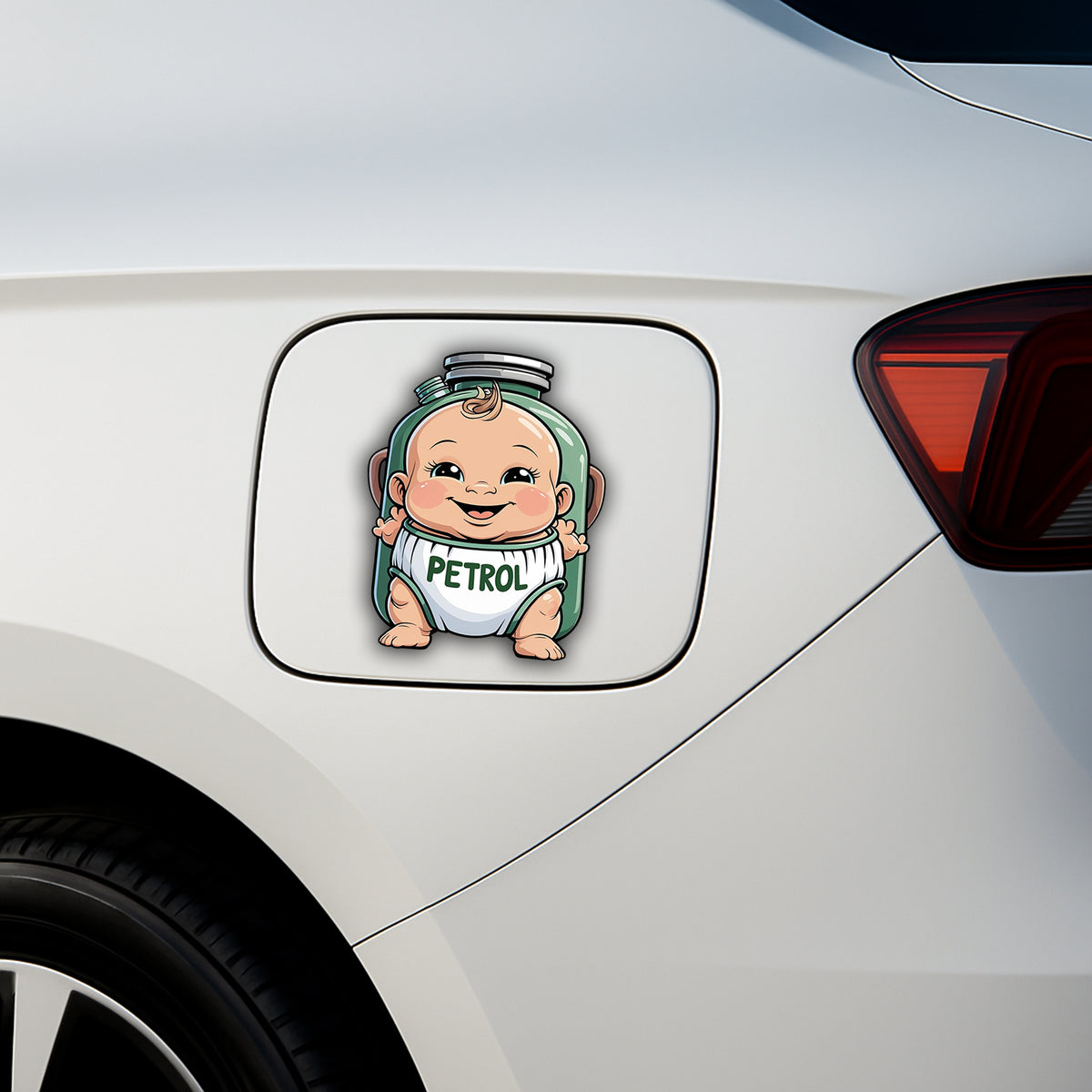 Petrol Baby Funny Sticker Premium Car Bike Fuel Tank Decal premium sticker image view 2