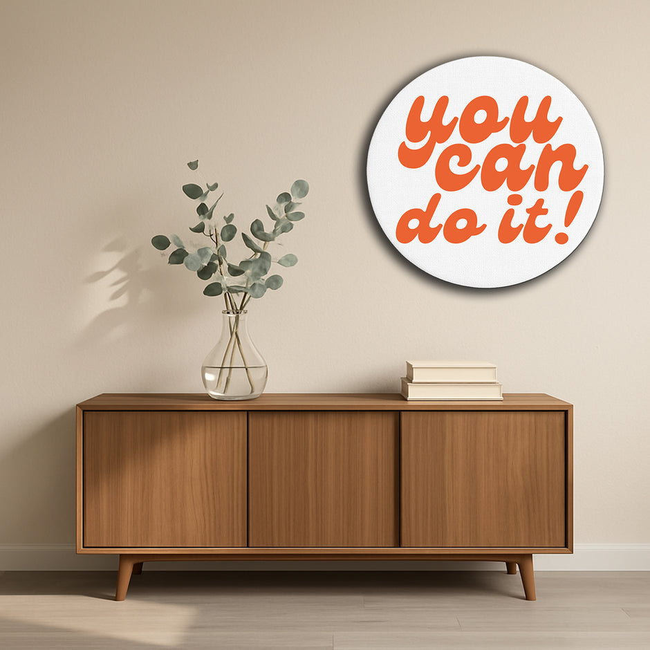 Premium Glow In The Dark You Can Do It Frame Motivational Wall Art By Stixy premium vinyl sticker product image 2