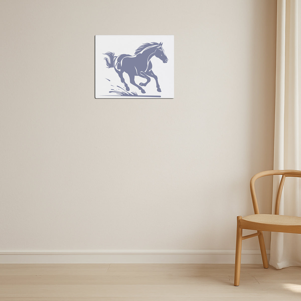 Running Horse Wall Frame Reflective Power Energy Artwork For Motivation premium sticker image view 2
