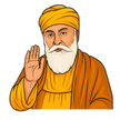 Guru Nanak Dev Ji Blessing Sticker Spiritual Sikh Icon Vinyl Decal premium sticker image view 2
