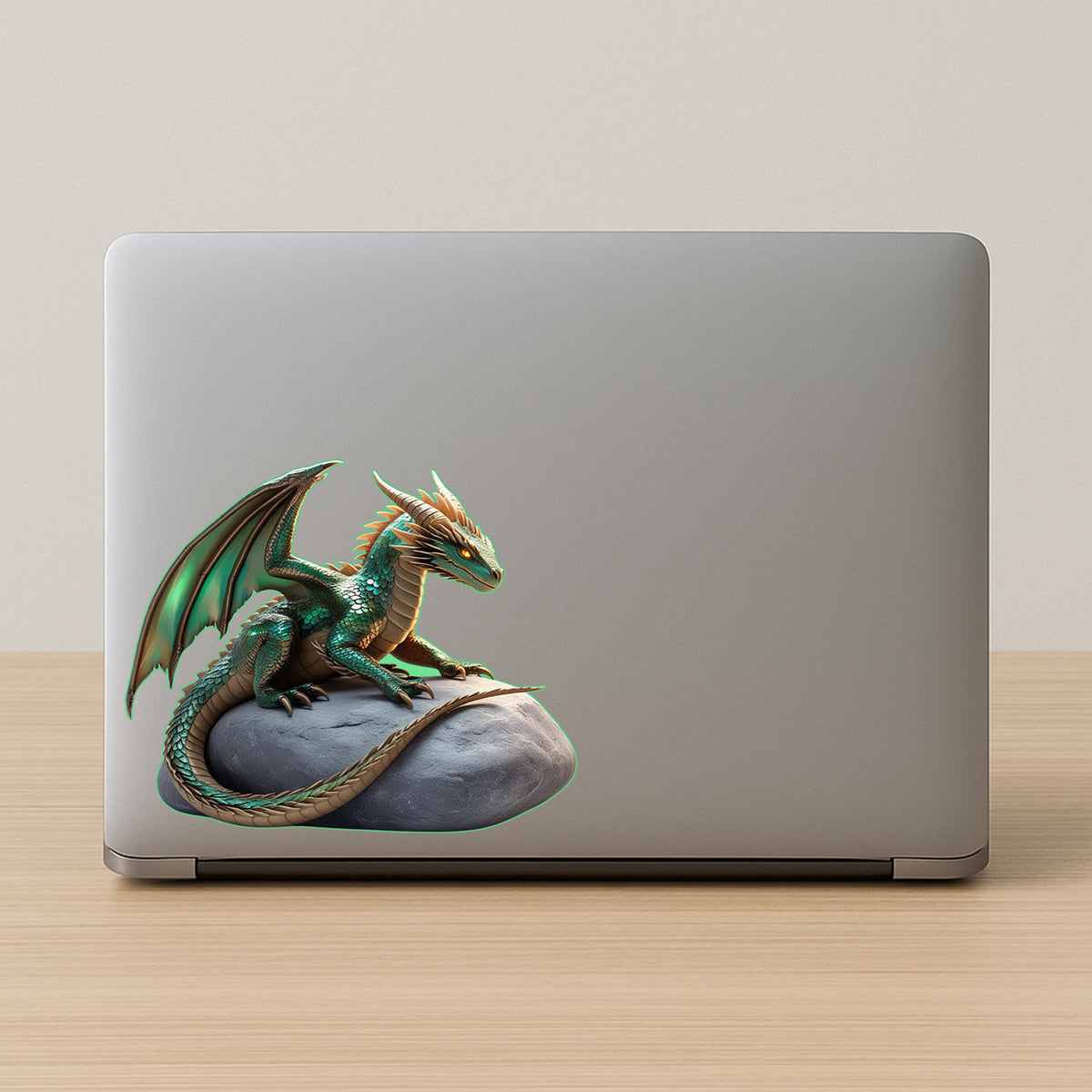 Epic Green Dragon Fantasy Vinyl Sticker Mythical Creature Decal premium sticker image view 2