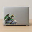 Epic Green Dragon Fantasy Vinyl Sticker Mythical Creature Decal premium sticker image view 2