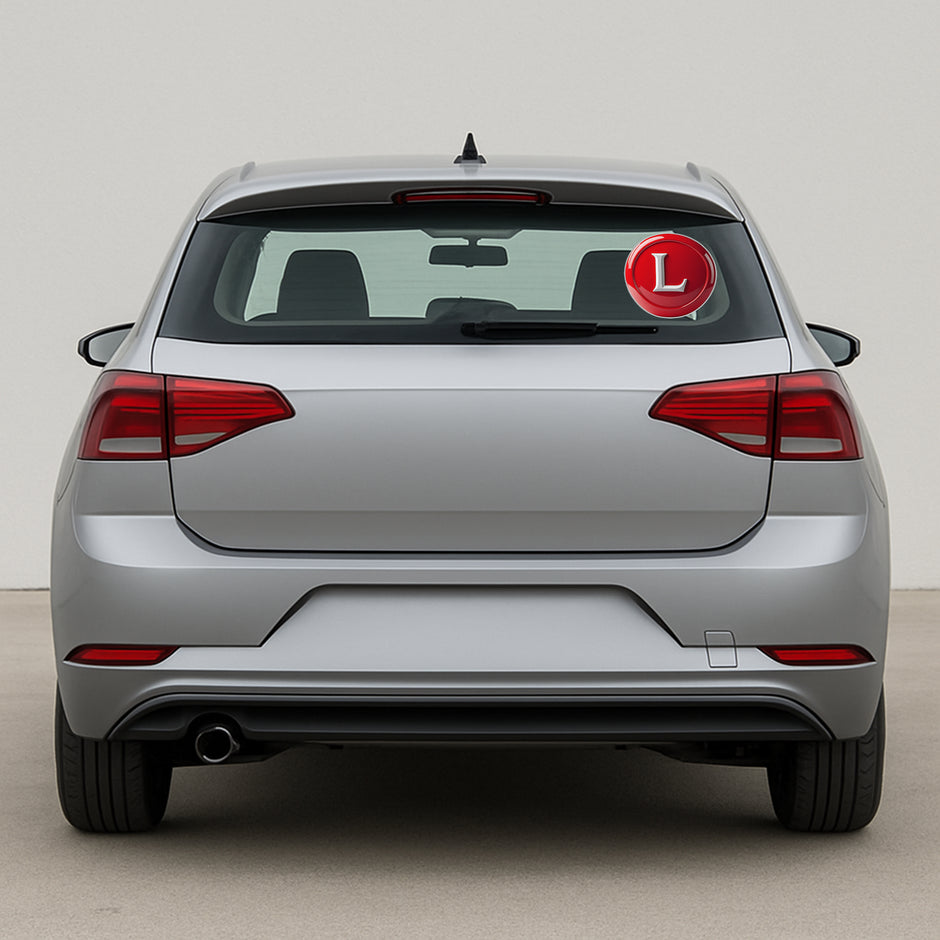 Premium Red L Learner Sticker Stylish Vinyl Decal For New Drivers premium sticker image view 3