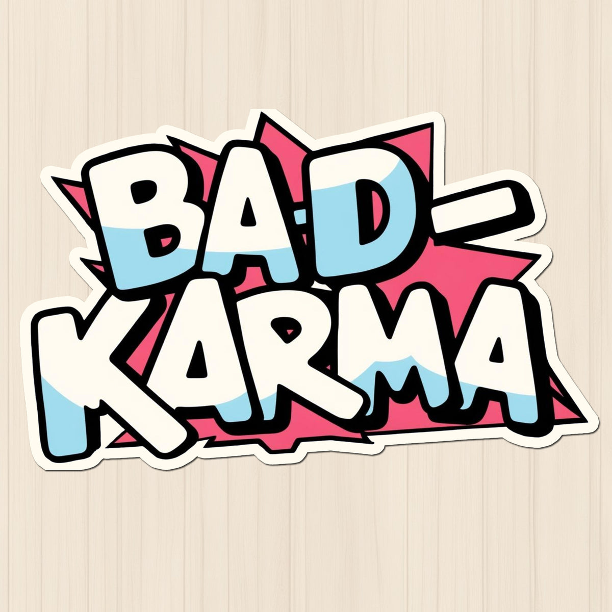 BAD KARMA – Bold Comic Typography Vinyl Sticker premium product image 1