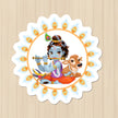 Bal Krishna with Cow – Cute Lord Krishna Sticker premium product image 1