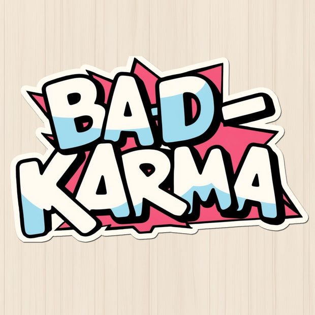 BAD KARMA – Bold Comic Typography Vinyl Sticker premium product image 1