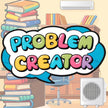 Problem Creator Funny Colorful Typography Vinyl Sticker premium product image 2