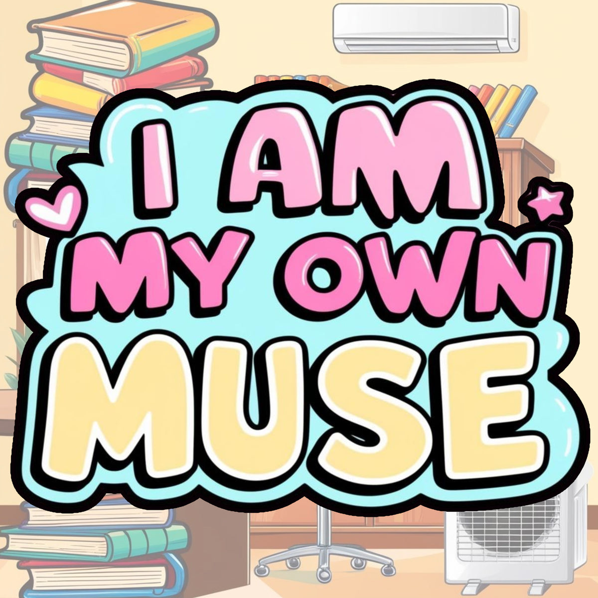 I Am My Own Muse Pastel Motivational Vinyl Sticker premium product image 2